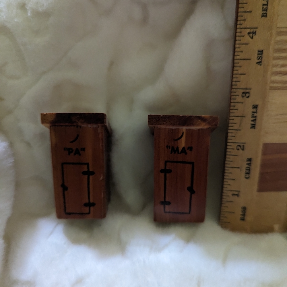 Vintage outhouse salt and pepper